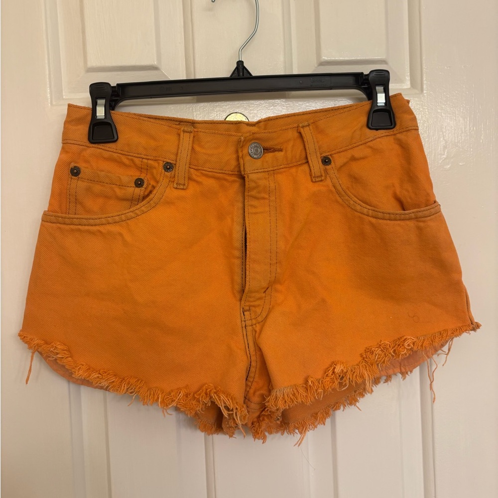 Vintage Levi’s 580 Orange Jean Denim Shorts